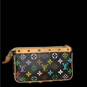 Multicolor Monogram Clutch, Pre-loved